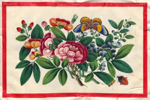 Painting Six from Illustrated Book of Flowers and Butterflies