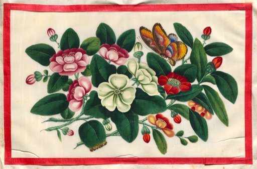 Painting Seven from Illustrated Book of Flowers and Butterflies