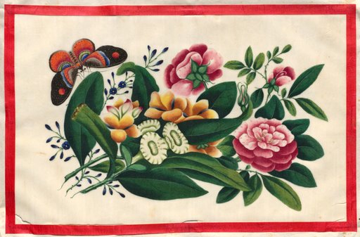 Painting Eight from Illustrated Book of Flowers and Butterflies