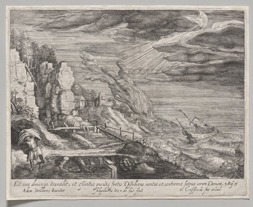 Seashore with a High Sea