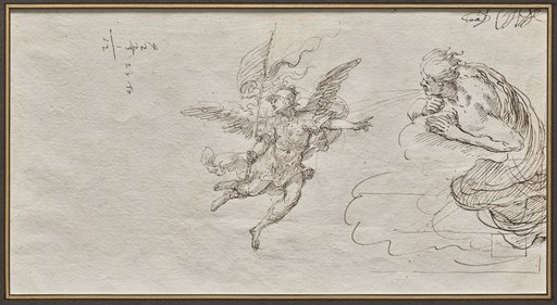 Studies of an Archangel and a Wind God (verso)
