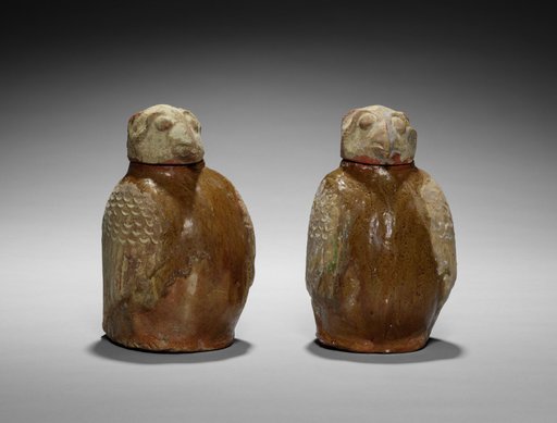 Pair of Owl-shaped Jars