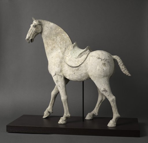 A Large Painted Striding Horse