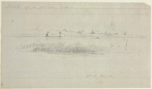 Eel Spearing at Setauket, Long Island, New York