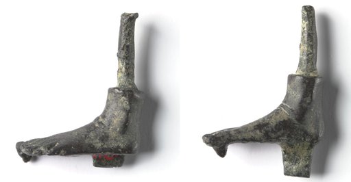 Bronze Mount from a "Shawabty Bundle": Pair of Feet