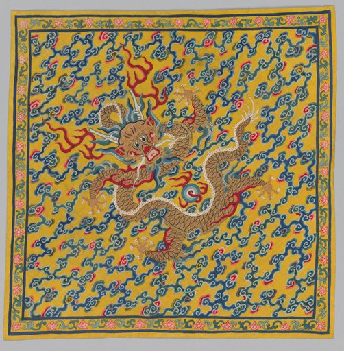 Wrapper for the Tapestry Scroll Mingling of Clear and Muddy Water at the Junction of the Jing and Wei Rivers
