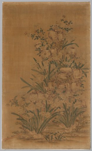 Kesi Panel: Rocks and Narcissus
