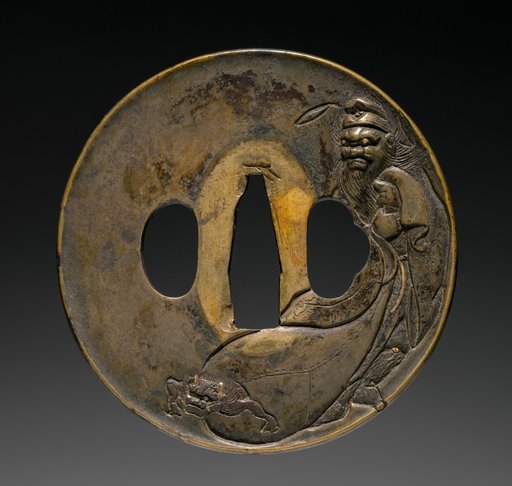 Sword Guard (Tsuba) with Zhong Kui (Shōki) the Demon Queller