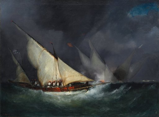 Greek Pirates Attacking a Turkish Vessel