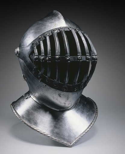 Helmet with Barred Visor