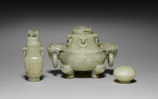 Chinese Jade Incense Set