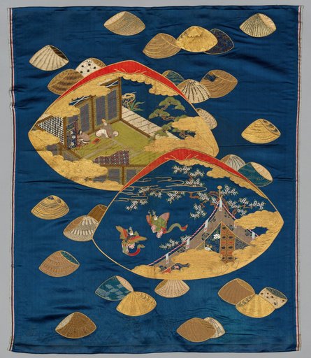 Gift Cover (Fukusa) with Tale of Genji Shell-Matching Game