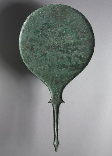 Mirror with Engraved Scene: Two Female Figures