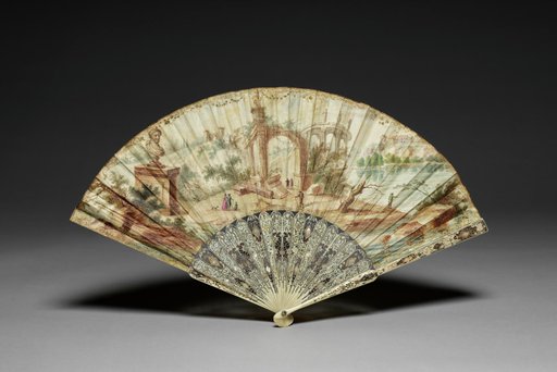 Folding Fan: Landscape with Ancient Ruins