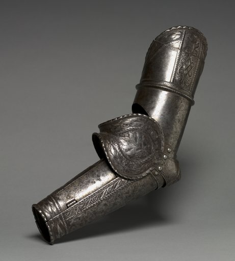 Left Arm Elements from a Boy's Armor (Lower Cannon, Couter, Rerebrace)