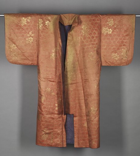Noh Costume (Surihaku) with Flowers in Fence