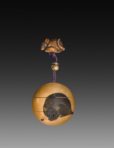 Inro (Case) with Mice and Beans