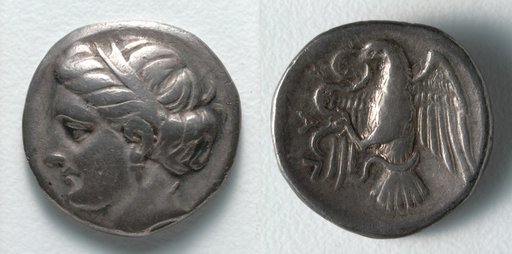 Drachm: Female Head (obverse); Eagle (reverse)