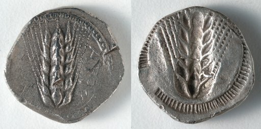 Stater: Barley (obverse); Barley, Incuse (reverse)