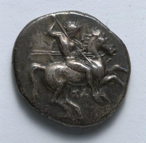 Stater: Nude Warrior on Horseback (obverse)