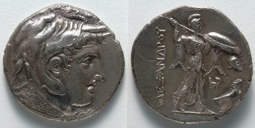 Tetradrachm: Head of Alexander III [The Great] (obverse); Athena (reverse)