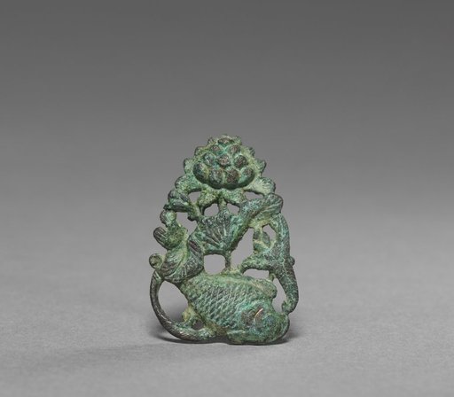Ornament with Carp and Lotus Design