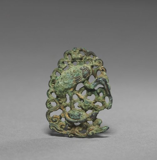 Ornament with Heron and Turtle Design