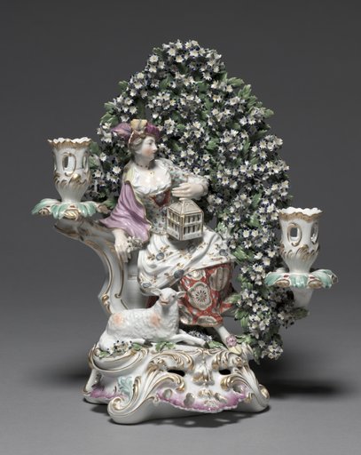Candelabrum Depicting an Allegorical Figure of Matrimony