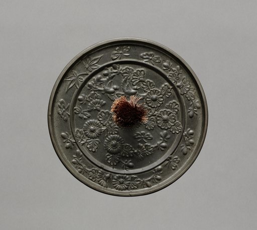 Mirror with Pair of Birds in Chrysanthemum