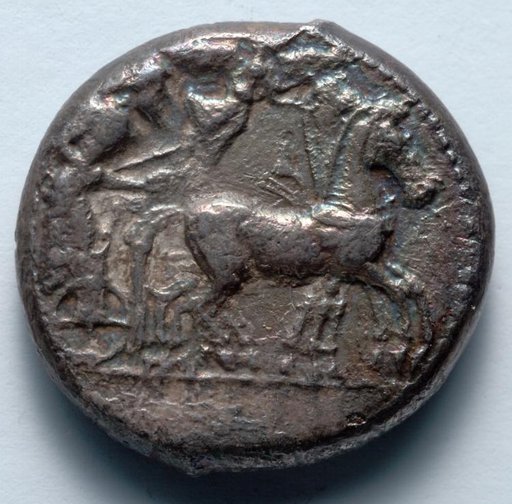 Tetradrachm: Quadriga, Nike (obverse)