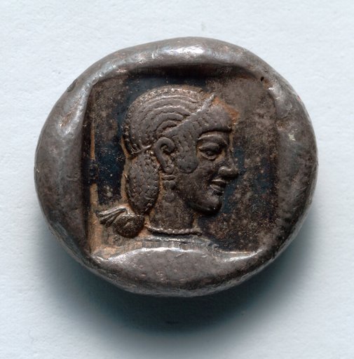 Drachm: Head of Aphrodite within Incuse Square (reverse)