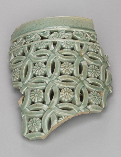 Fragment of Garden Stool with Openwork Design