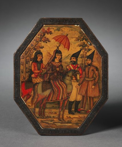 Octagonal Mirror Case with Lid