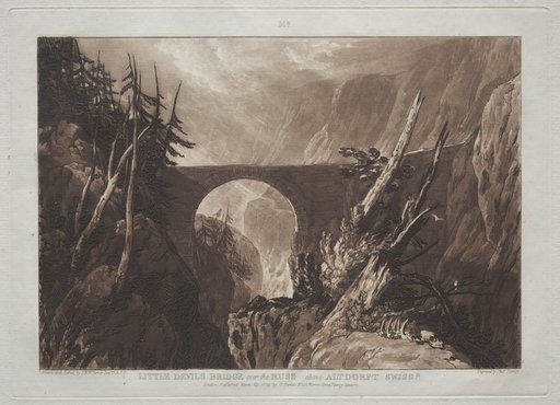 Liber Studiorum: Little Devil's Bridge over the Russ, above Altdorft, Swiss