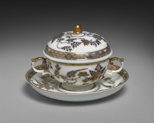 Covered Broth Bowl and Stand