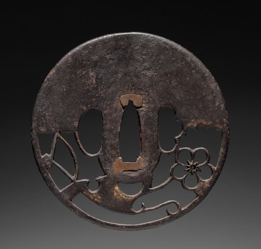 Sword Guard (Tsuba) with Plum