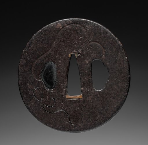 Sword Guard (Tsuba) with Fan