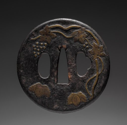 Sword Guard (Tsuba) with Grapevine