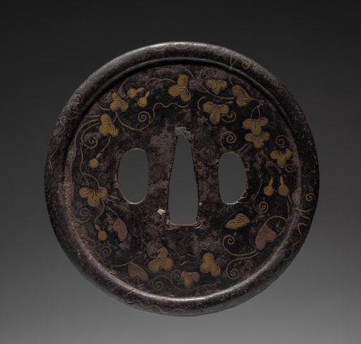 Sword Guard (Tsuba) with Gourds on Vine
