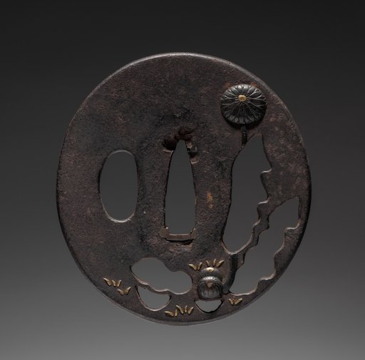 Sword Guard (Tsuba) with Dandelion