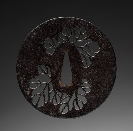 Sword Guard (Tsuba) with Leaves