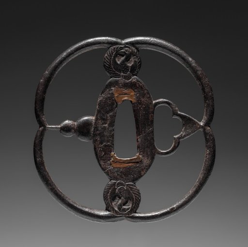 Sword Guard (Tsuba) with Cranes