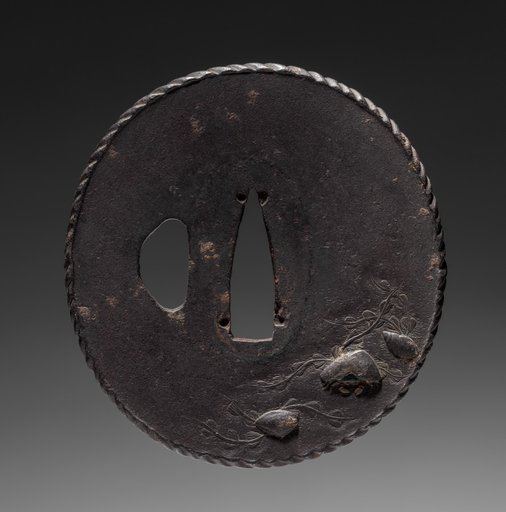 Sword Guard (Tsuba) with Hermit Crab