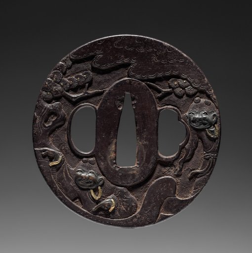Sword Guard (Tsuba) with Hanshan and Shide