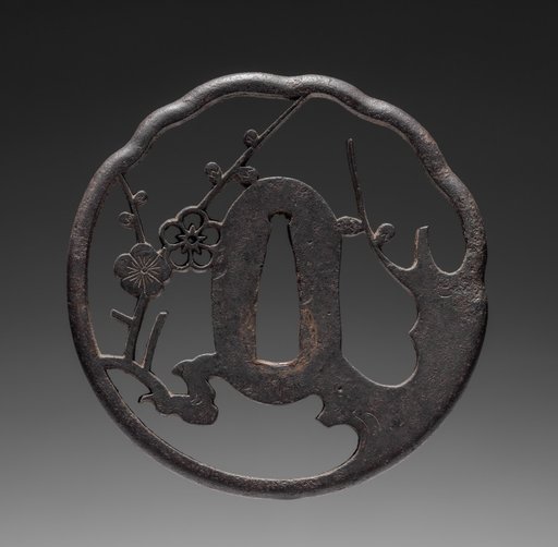 Sword Guard (Tsuba) with Plum