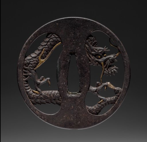 Sword Guard (Tsuba) with Dragon