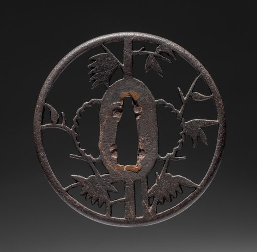 Sword Guard (Tsuba) with Bamboo