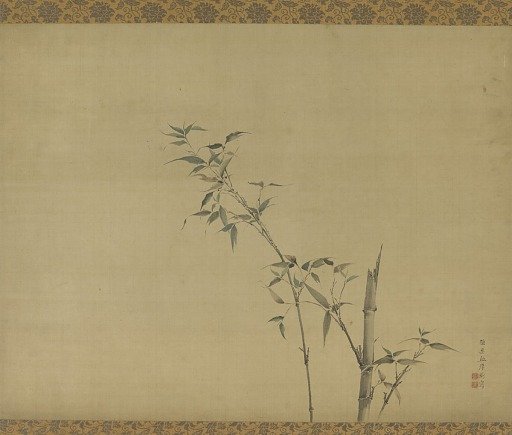 Bamboo stems with branches and foliage
