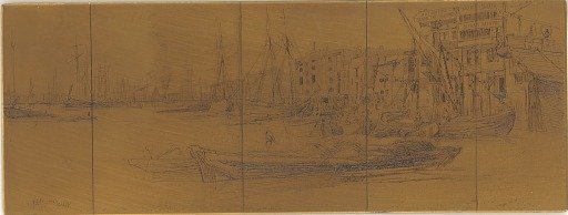 Etching plate: Thames Warehouses