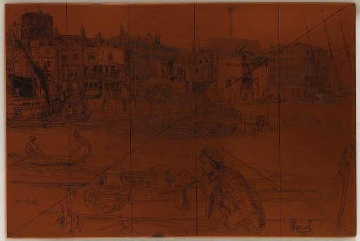 Etching plate: Black Lion Wharf